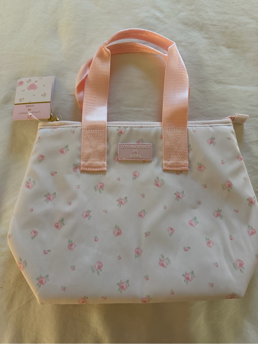 LoveShackFancy x Target - Yoobi Blooming Heirloom Ditsy Lunch Tote Bag Ballet